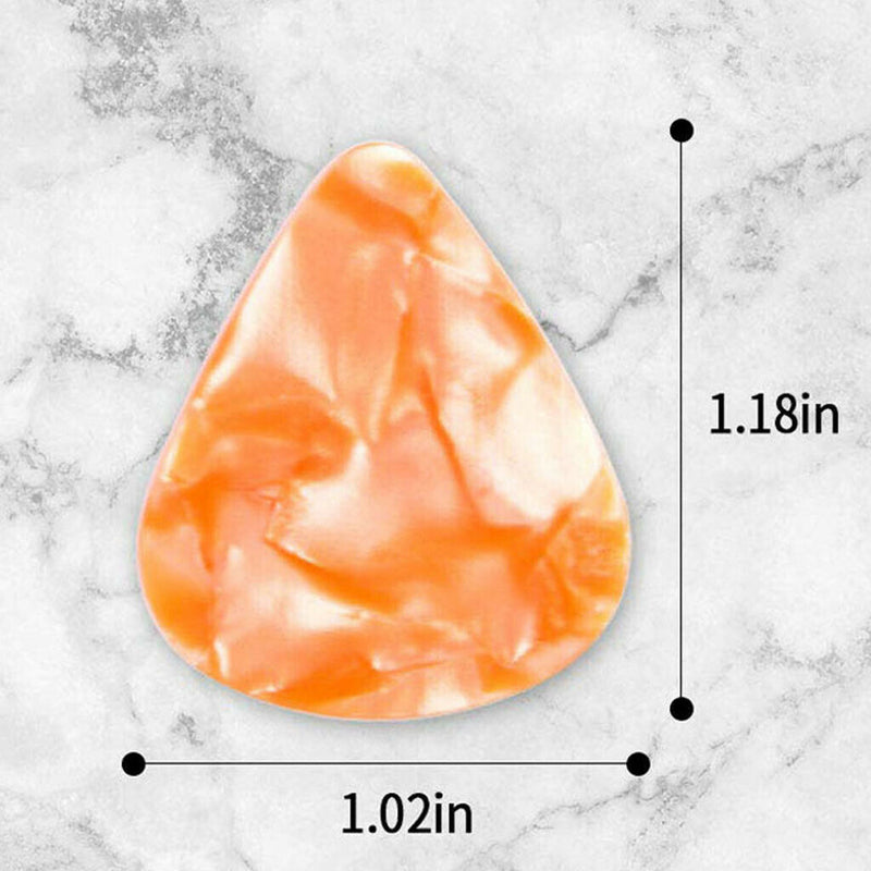 Celluloid Guitar Picks 10 Pack Guitar Plectrum 0.46mm Thin in Metal Case with 5