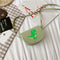 Kids Shoulder Bag Cartoon Cute Purse Leather Mini Messenger Handbag (Green)