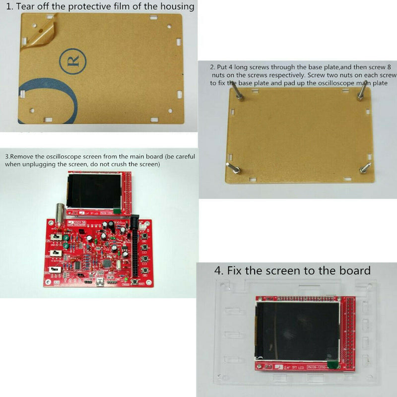 1 Set Clear Acrylic Case Housing for DSO138 2.4 inch TFT Digital Oscilloscope