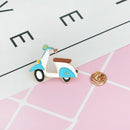 Cartoon Motorcycle Locomotive Brooch Pin Enamel Icon Pin Button Jacket Back J1T7
