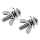 2 Stainless Steel Butterfly Backplate Wing Nuts Bolts Screws Sets for Dive