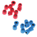 Earbud Memory Foam Eartips Earplug Tips For InEar Headphone 4.5mm Red + Blue