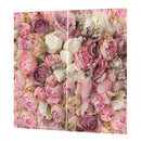 2Pcs Flower Print Window Bath Curtain Drape Voile with Hook Ring 06