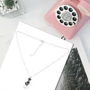 Women Fashion Cute Black&White Cats Pendant Necklace 3