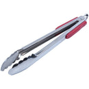 14-Inch Stainless Steel Red BBQ Tongs Kitchen Cook Tool Convenient Practica B6J5