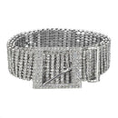 Fashion Women'S Rhinestone Belt Female Ten Row Bright Bride Wide Bling Crys