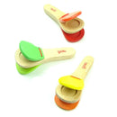 Children's Wooden Percussion Instrument Castanet Clapper Creative Long Hand T4N4