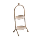 2 Cup Cupcake Stand Metal Holder Dessert Carrier Wedding Party Champagne