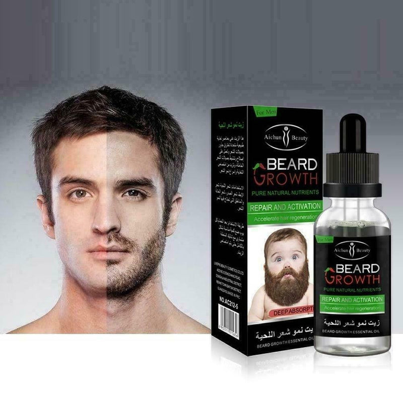 Man Beard Mustache Growth Oil Eyebrow Hair Growth Treatments Liquid Reliabl P5P0