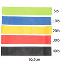 5pcs Yoga Resistance Rubber Bands 0.35mm-1.1mm Sport Training Elastic Belts A