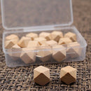 18pcs Geometric Wood Decorative Push Pins, Wood Head and Steel Needle Point