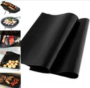 2x BBQ Grill Mat Non-Stick Oven Liners Teflon Cooking Baking Reusable Sheet Pad