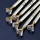 Diamond Crystal Pen Gem Ballpoint Pen Metal Ring Roller Ball Pen Office Supplies