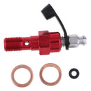 2pcs Universal M10 Single Banjo  Thread Bleeder Nipple Washers 1.0mm Red