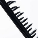 Black Double Row Tooth Detangler Hair Comb Shampoo Comb with Handle for Lon A7H4