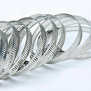 10pcs Adjustable Car Fuel Petrol Pipe Hose Clip Stainless Clamp Spring 8-12 I5G4