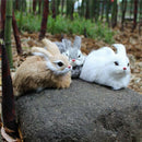 15Cm Mini Realistic Cute Plush Rabbits Fur Lifelike Animal Easter Bunny Sim
