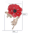 Women Chic Flower Corsage Fashion Rhinestone Party Brooch Clothing Gift