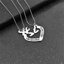 Words "Her Buck&his Doe" Love Elk Chain Necklace for Couple Lovers Pip ES