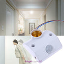 E27 220V Infrared Motion Sensor Automatic Light Lamp Holder Switch New