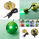 Green Led Boat Plug Light Garboard Brass Drain 50 mm Marine Underwater Fish