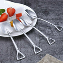 4pcs Stainless Steel Durable Spade Shovel Spoon Scoop for Birthday Party Dessert