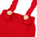 2pcs/Set Cute Baby Knitting Photography Props Overalls Hat Festival Suit