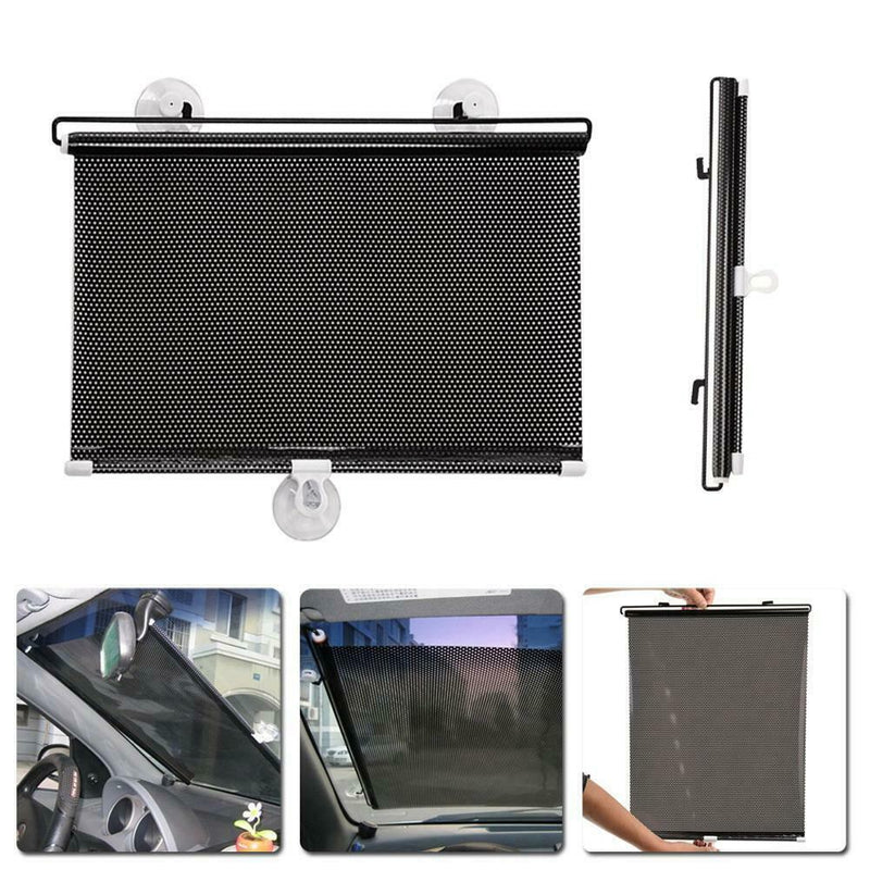 Car 40cm x 60cm Auto Retractable Side Window Car Sun Shade Curtain A