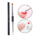 Dual-Ended Poly Builder Nail Art Pen Brush Slice Shape DIY Tool Manicure