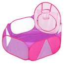Kids Toddler Pink Purple Ball Pit Playpen Play Tent w/ Mini Basketball Hoop