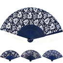 Chinese Summer+Bamboo+Folding Fabric Dancing HAND FAN Gift Decor Collection 3C