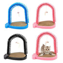 Cat Scratcher And Grooming Arch, Self Groomer and Massager With Catnip and