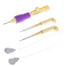 6Pcs Punch Embroidery Needles Stitching Pen Kits Craft Tool Threaders Sewing