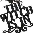 Halloween The Witch Is In Sign Non-woven Witch Hanging On Party Decoration FT
