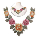 diy embroidered floral lace neckline neck collar trim clothes sewing applique M&