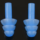 Pair Swimming Dive Flexible Silicone Ear Plugs Earplug Blue T3G2