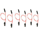 6Pcs Car Polarized 18 Gauge 13" 2-Pin SAE Wire Flat Plug Cable Connector