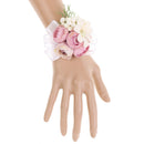 Bridesmaid Wedding Flower Corsage Stretch Bracelet for Fancy Wedding Party