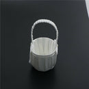 White/ Ivory Flower Girl Basket for Wedding Decoration Party Ceremony Festiva FT