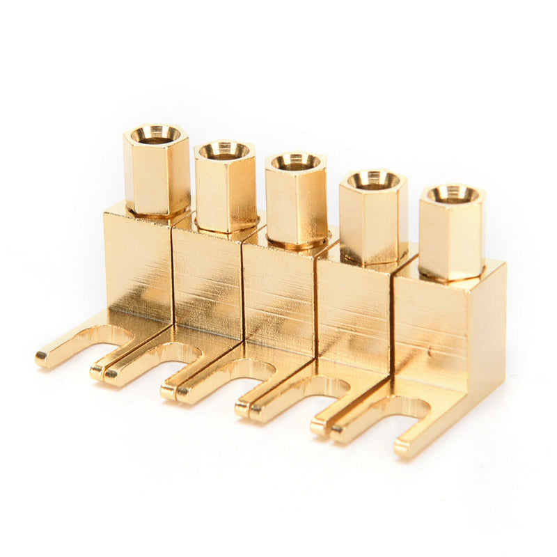 5x Banana to Spade Adapter Plug Speaker Cable Connector 4MM  MO
