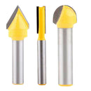 3 Pieces 8mm Shank Woodworking Mill Router Bits Core Box Router Bit