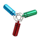 Waterproof Pill Boxes Case Holder Container Metal Capsule Bottle Keychain  OGI