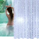Shower Curtain Pebbles Waffles PEVA Waterproof and Mildewproof with 12 Hook U1W3