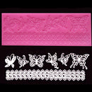 Lace Butterfly Silicone Fondant Lace Mould Cake Decor Mat Sugarcraft Mold B S5L5