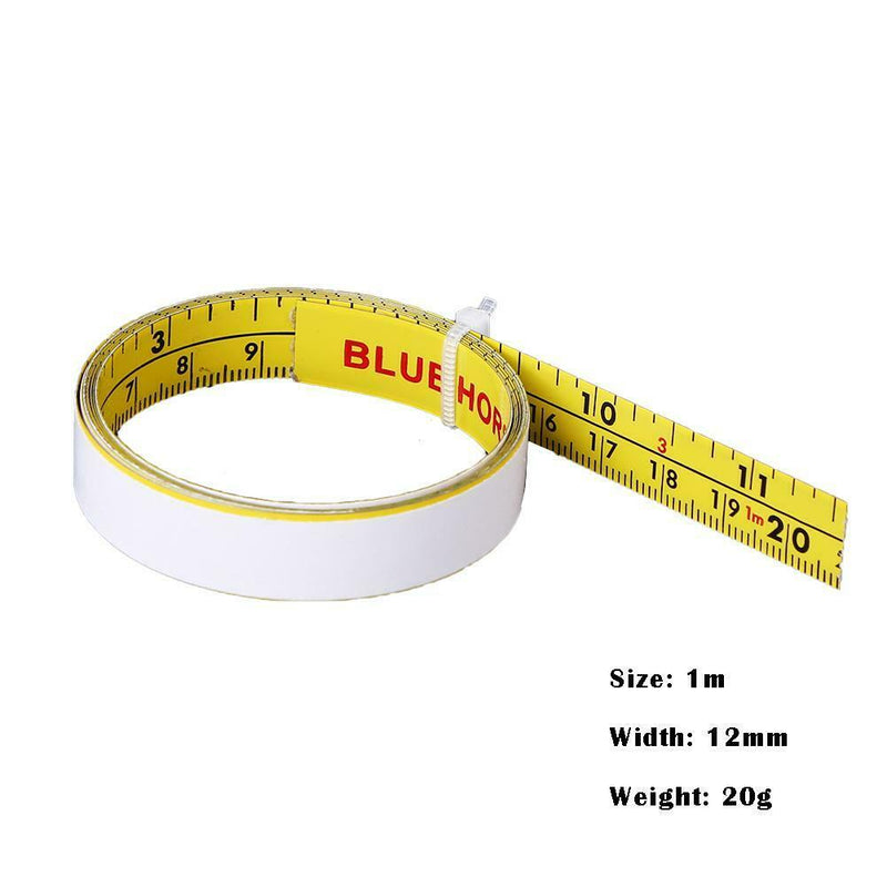 Stainless Steel Miter Track Tape Self Adhesive Metric Scale Ruler (Yellow) A