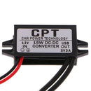 Converter DC 12V To 3A 5V Double 2 USB To Auto Power Step Down Regulator Voltage