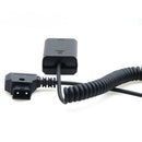 D-Tap To Np-Fw50 Dc Coupler Power Dummy Battery Adapter Coiled Cable For So