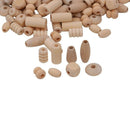 120 Assorted Natural Oval Wood Beads Wooden Loose Spacer Beads Unfinished for