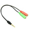 PC Headset To Smartphone Adapter Dual 3.5mm Male to Female Splitter Cable J3Z5