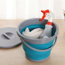 5L Folding Bucket with Cover Portable Folding Bucket Car Wash Fishing Promo